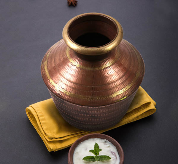 Copper Pooja Kalash (Theertha Kudam) - 4.25 Litre - Tredy Foods