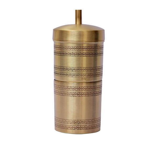 Etched Brass Coffee Filter Matte Finish