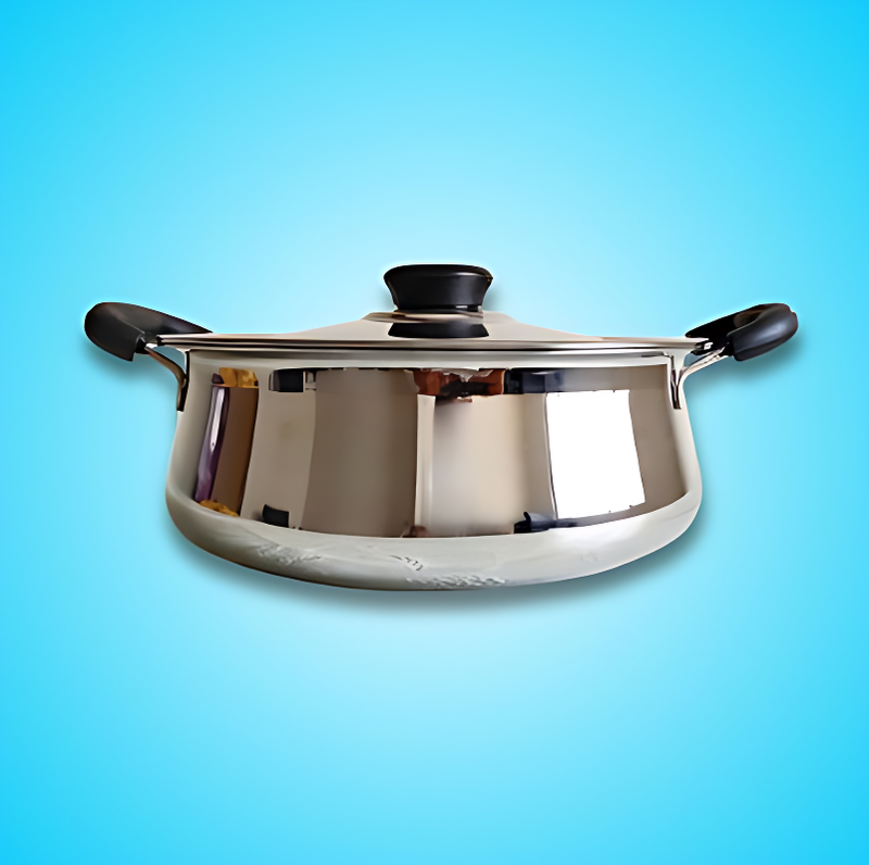 Stainless Steel Cooking Handi With Lid | Tredy Foods