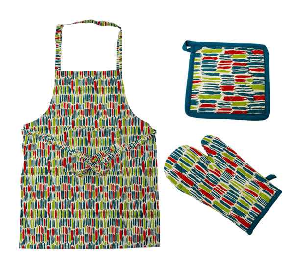 3 Piece Kitchen Linen Set - Multi Colour Printed-Tredy Foods