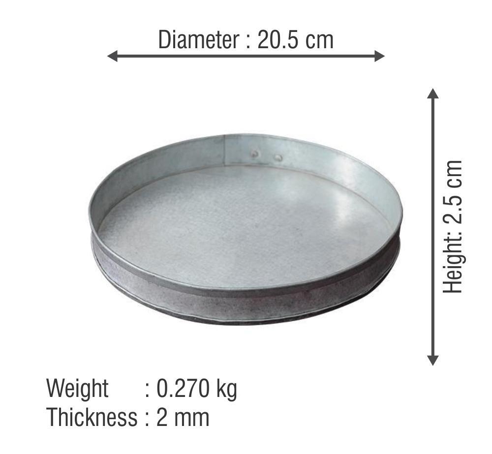 8 Inch Aluminized Steel Pizza Pan Tredy Foods