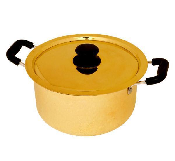 Brass Briyani Kadai With Lid (Tin Coated) - Large-Tredy Foods