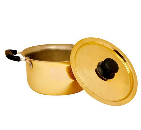 Brass Briyani Kadai With Lid (Tin Coated) - Small-Tredy Foods