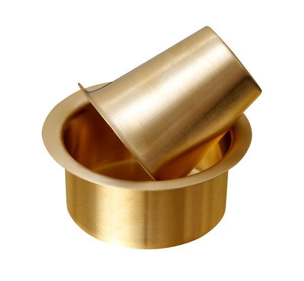 Brass Brushed Matte Finish Coffee Dabara Set (Small)-Tredy Foods