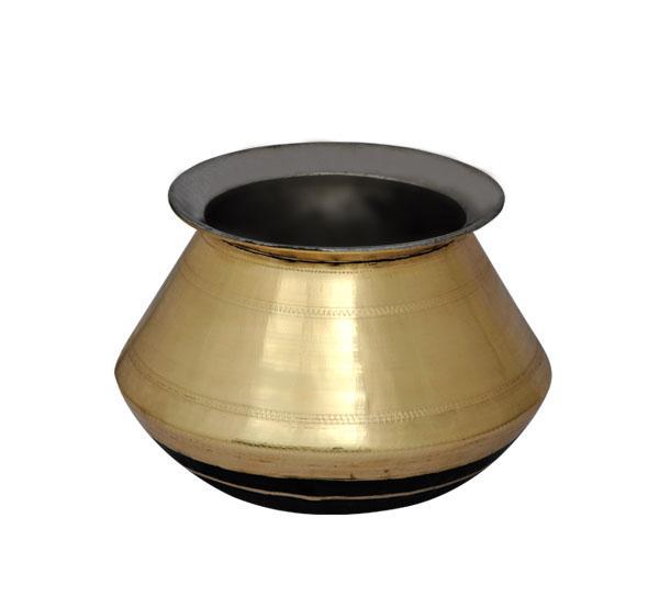 Brass Pongal Pot - 3 Litre-Tredy Foods