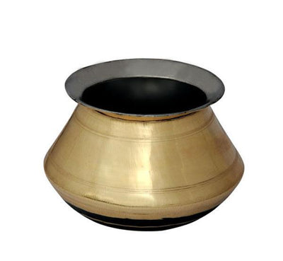 Brass Pongal Pot - 5.0 Litre Model 1-Tredy Foods