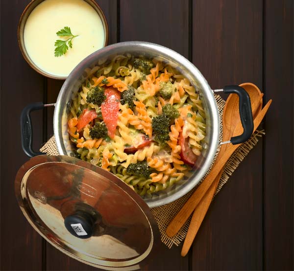 Brass Briyani Kadai With Lid (Tin Coated) - Small - Tredy Foods
