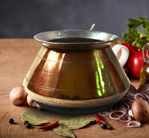 Brass Pongal Pot - 5.0 Litre Model 1 - Tredy Foods