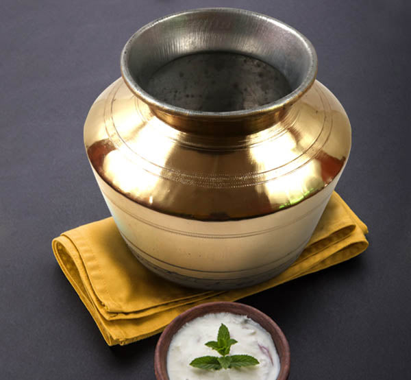 Brass Pongal Pot (Tin Coated - 10 Litre) - Tredy Foods