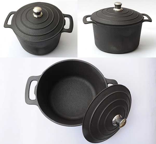 Cast Iron Bowl & Lid - 3 Liter-Tredy Foods