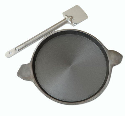 Cast Iron Dosa Tawa - 10 Inches - Double Handle with SS Spatula-Tredy Foods