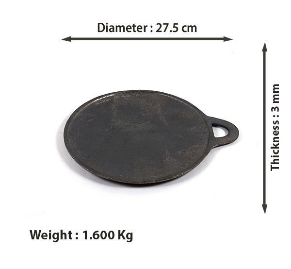 Cast Iron Dosa Tawa - 11 Inches - Light-Tredy Foods