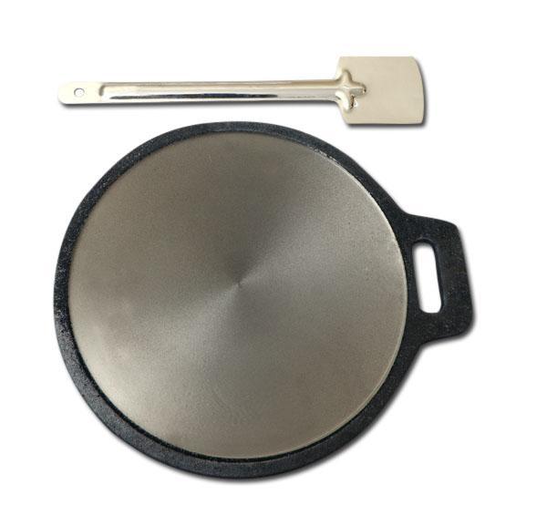 Cast Iron Dosa Tawa - Single Handle with Spatula-Tredy Foods