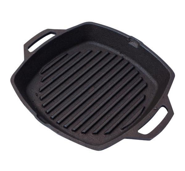 Cast Iron Grill Pan (Double Loop Handle)-Tredy Foods