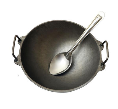 Cast Iron Kadai 1.25 Ltr with Ladle-Tredy Foods