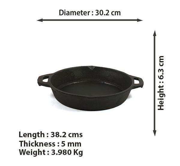 Cast Iron Oven Skillet - 12 inch-Tredy Foods