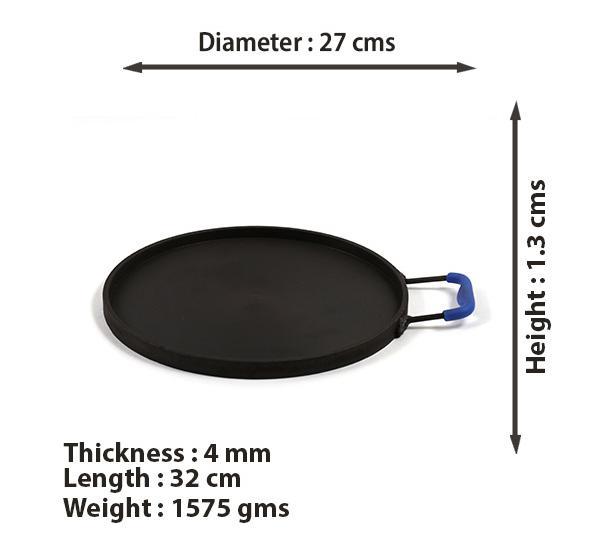 Cast Iron Roti Tawa With Single Handle-Tredy Foods