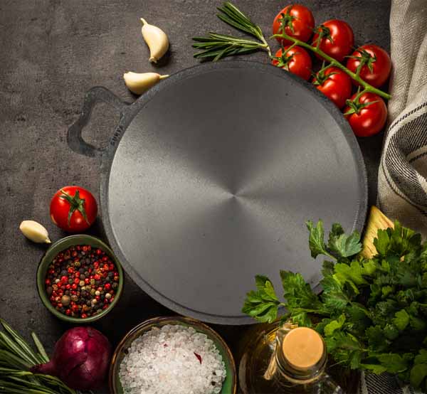 Cast Iron Dosa Tawa Inches Flat Bottom Tredy Foods