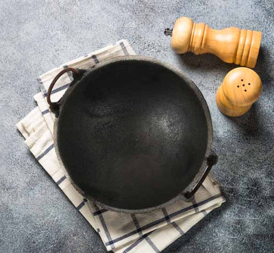 Cast Iron Kadai - 1.5 Litre - Tredy Foods