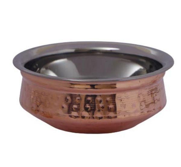 Copper Coated Stainless Steel Handi Bowl - 730 ml-Tredy Foods