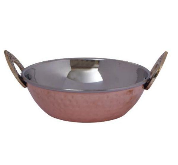 Copper Coated Stainless Steel Kadai - 650 ml-Tredy Foods
