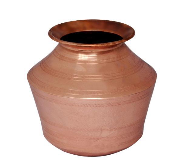 Copper Kudam / Pot - 7 Litre-Tredy Foods