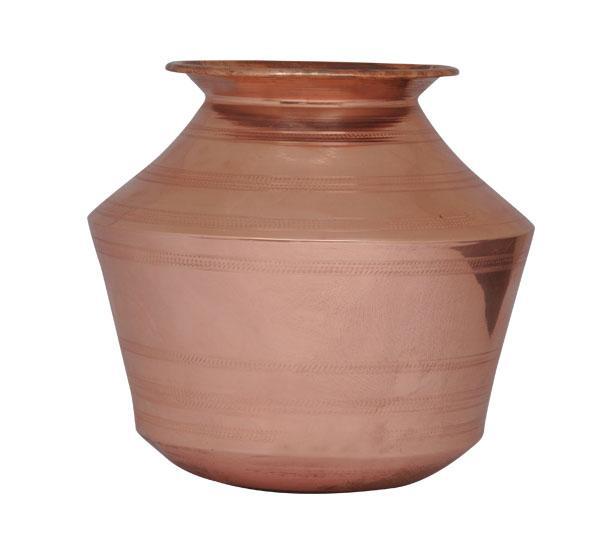 Copper Kudam / Pot - 7 Litre-Tredy Foods