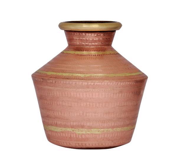 Copper Pooja Kalash (Theertha Kudam) - 4.25 Litre-Tredy Foods