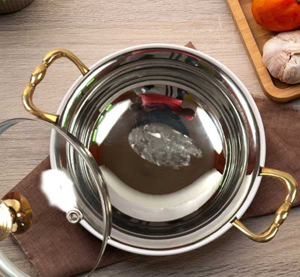 Copper Coated SS Handi Bowl With Lid - 320 ml - Tredy Foods