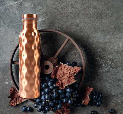 Copper Water Bottle (Diamond) - Tredy Foods
