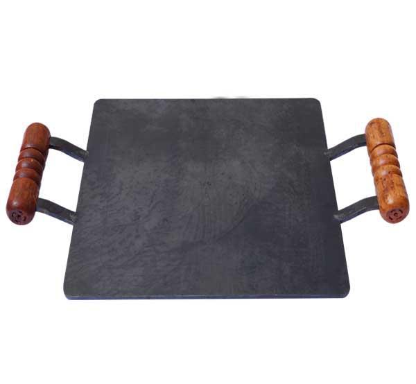 Iron Dosa Tawa - Square - Wooden Handle-Tredy Foods