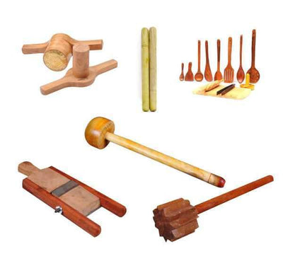 Kitchen Wooden Tool Set-Tredy Foods