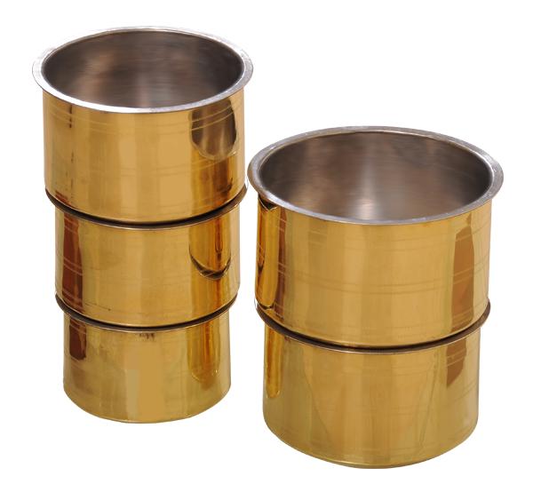 Kumbakonam Brass Bowl Set of 5 Pcs (Tin Coated) Tredy Foods