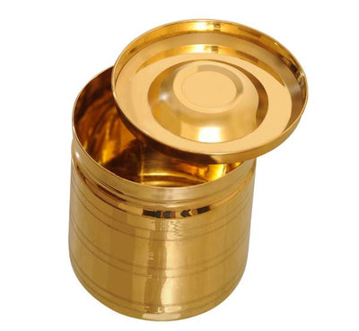Kumbakonam Brass Storage Container or Sembadam-Tredy Foods