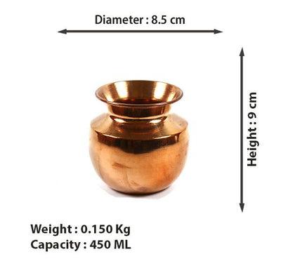 Kumbakonam Copper Lota Model 5-Tredy Foods