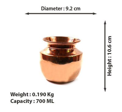 Kumbakonam Copper Lota Model 6-Tredy Foods