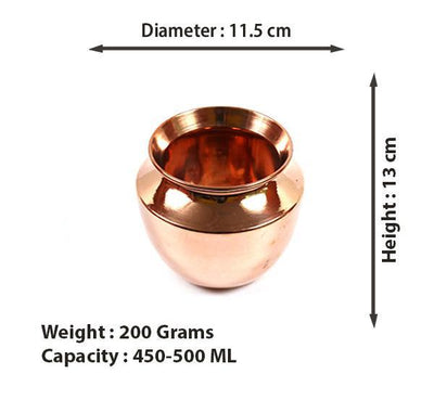 Kumbakonam Copper Lota Model 8-Tredy Foods