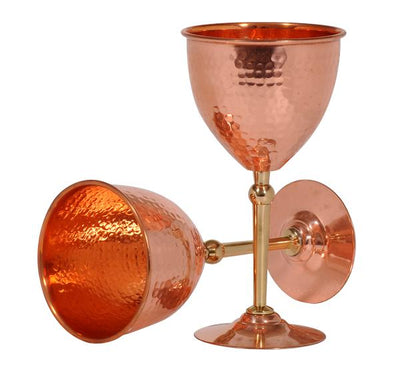 Kumbakonam Copper Wine Cup Set - 2 Pcs-Tredy Foods
