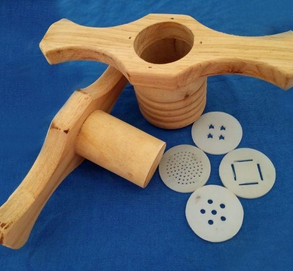 Multipurpose Wooden Press Maker (4 Design Plates)-Tredy Foods