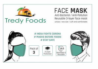 Reusable Face Masks with Filter - 3 Pieces-Tredy Foods