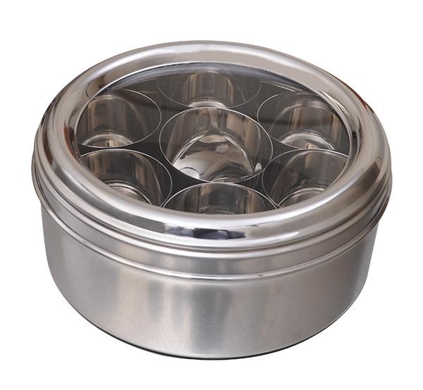 Stainless Steel Anjarai Petti or Spice Box-Tredy Foods