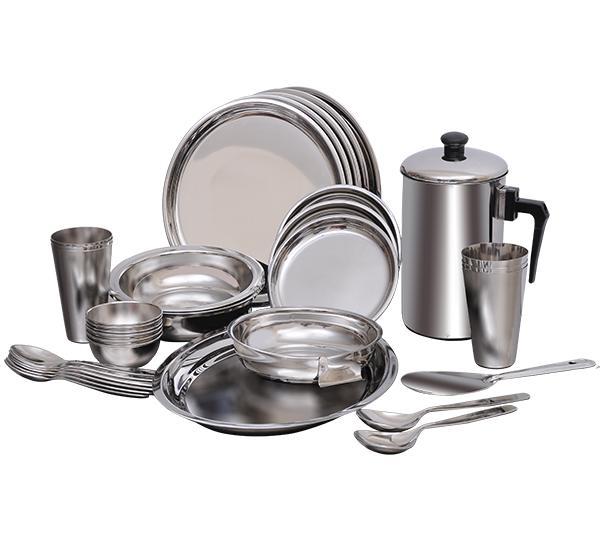 Stainless Steel Dinner Set - 37 Pieces-Tredy Foods