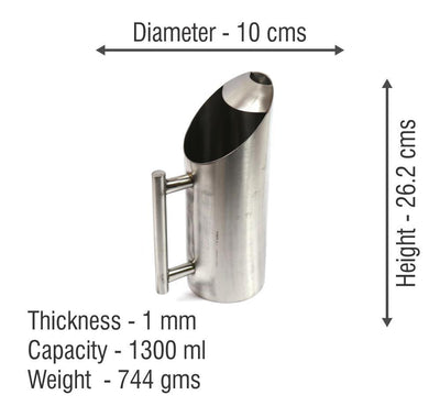 Stainless Steel Water Jug - 1300 ml-Tredy Foods