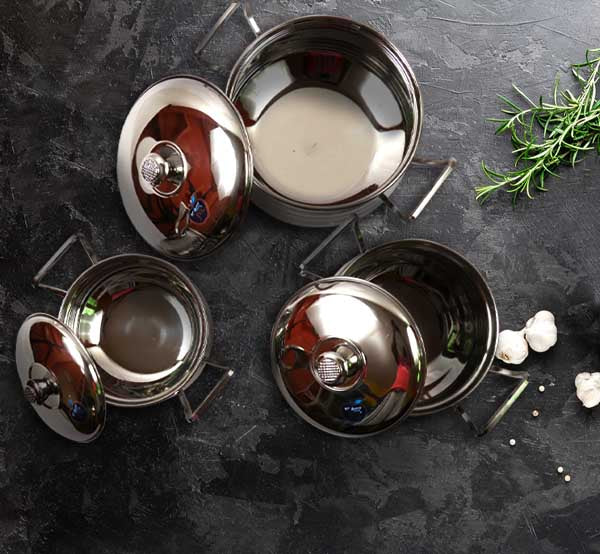 Stainless Steel Cook and Serve Set (Opus Pot) - Tredy Foods