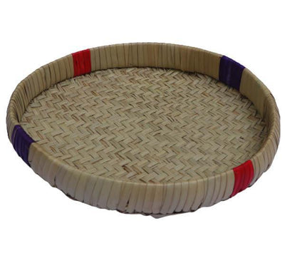 Traditional Palm Leaf Round Winnowing Basket / Muram-Tredy Foods