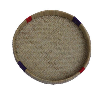 Traditional Palm Leaf Round Winnowing Basket / Muram-Tredy Foods