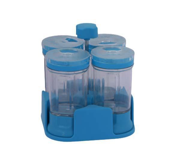 Transparent Spice Storage Jars (4 Pcs Set)-Tredy Foods