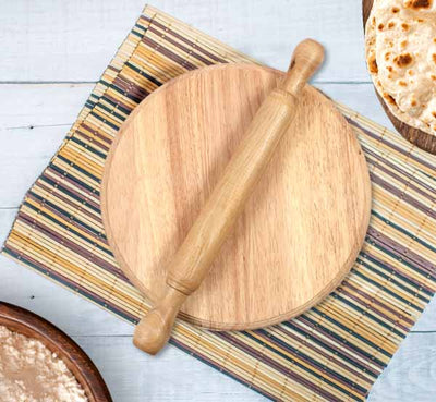 Wooden Polpat + Rolling Pin - Tredy Foods